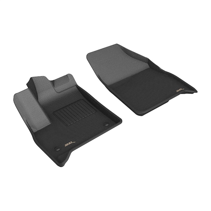 Chevrolet Traverse Floor Mats - Front - 3D MAXpider - KAGU Series - Black - `24-`26